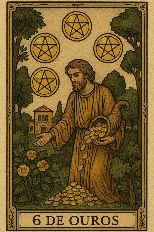 Carta de tarô 6 de Ouros